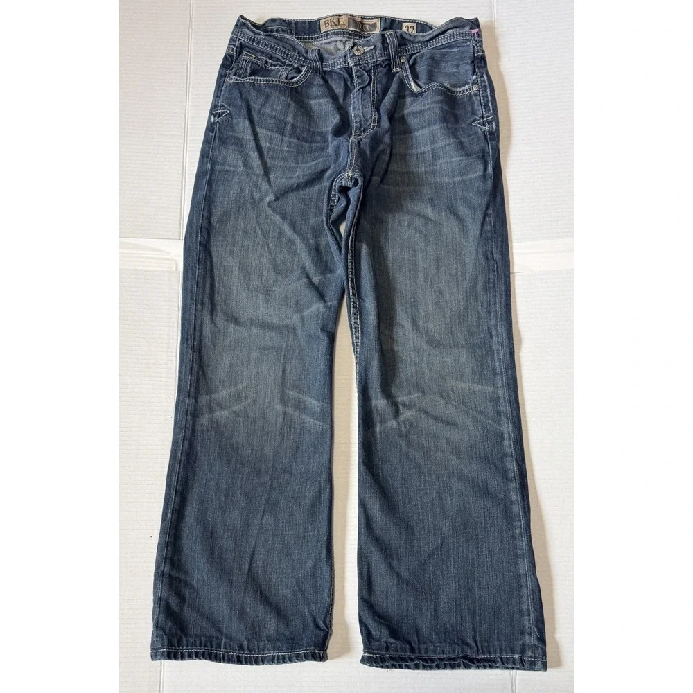BKE TYLER - BUCKLE - Men's Distressed Bootcut Denim Blue Jean- Size 32x30